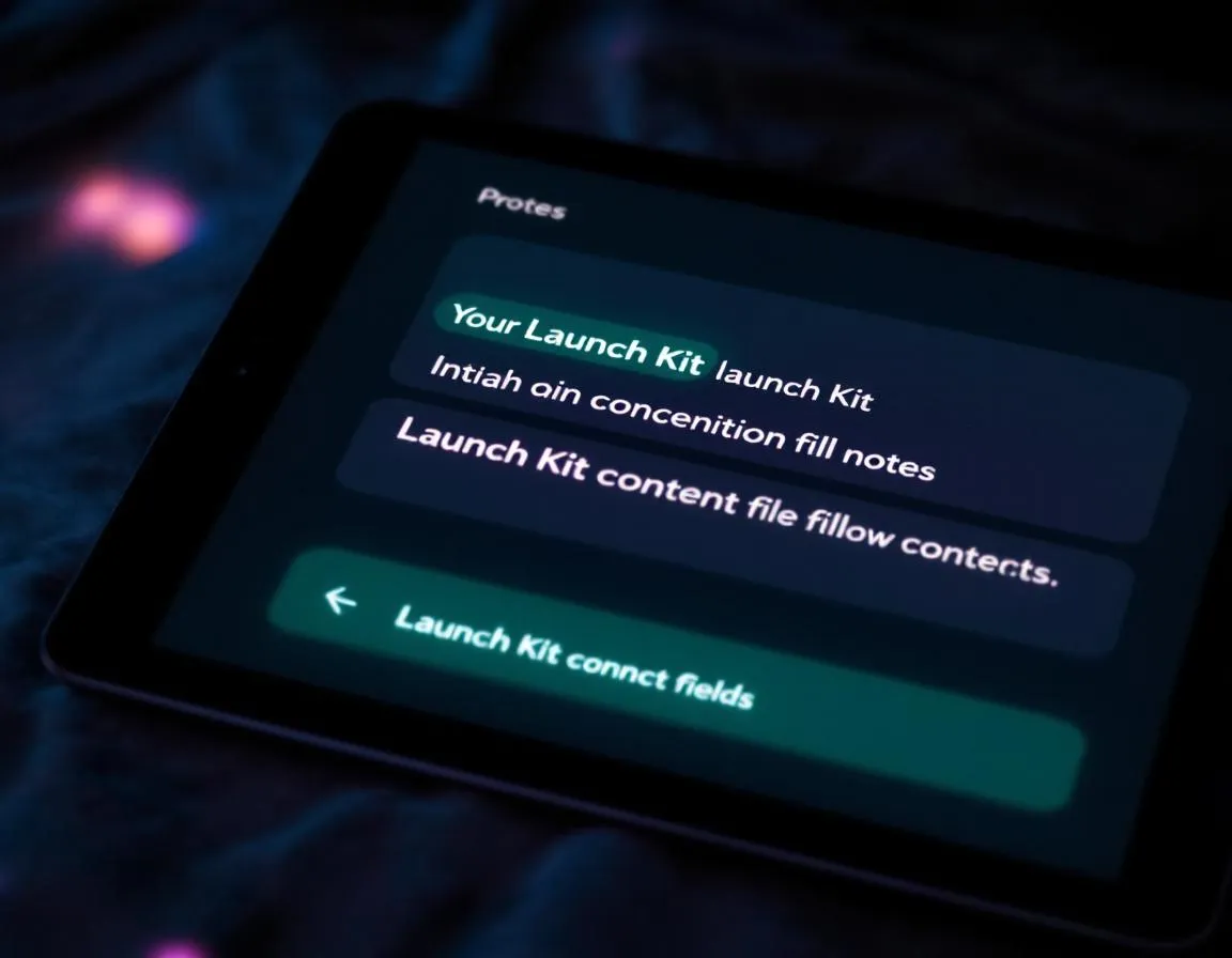 Launch Kit context auto-filled inside the workbench