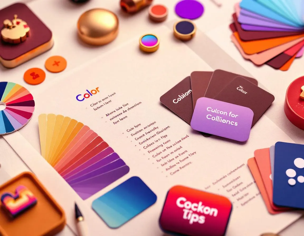 Color palette chips for different quote vibes